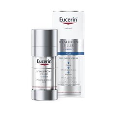 Отшелушивающая ночная сыворотка Eucerin Hyaluron-Filler + 3x Effect Nacht Peeling, 30мл цена и информация | Сыворотки для лица, масла | 220.lv