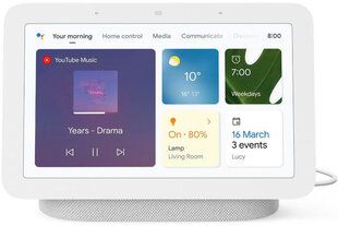 Google Nest Hub 2, white cena un informācija | Drošības sistēmas, kontrolieri | 220.lv