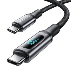 Fast Charging cable Rocoren Digital USB-C to USB-C, PD, 1m (grey) цена и информация | Кабели для телефонов | 220.lv