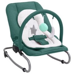 Bērnu gultiņa zīdaiņiem, zaļa krāsa, tērauds cena un informācija | Bērnu šūpuļkrēsliņi | 220.lv