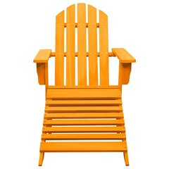 Adirondack dārza krēsls ar pufu, oranžs цена и информация | Садовые стулья, кресла, пуфы | 220.lv