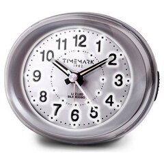 Analogais Pulkstenis ar Modinātāju Timemark Sudrabains (9 x 9 x 5,5 cm) cena un informācija | Pulksteņi | 220.lv