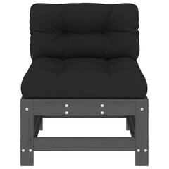 2 gab. dīvānu komplekts ar matračiem , pelēks/melns cena un informācija | Dārza krēsli | 220.lv
