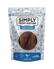 Simply From Nature Meat Strips с фазаном, 5x80 гр цена и информация | Лакомства для собак | 220.lv