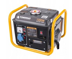 Бензиновый генератор Powermat 1200W цена и информация | Электрогенераторы | 220.lv