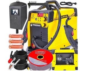 Сварочный полуавтомат Powermat PM-IMGT-200L 20-200 MIG/MAG/FCAW/MMA/TIG цена и информация | Сварочные аппараты, паяльники | 220.lv