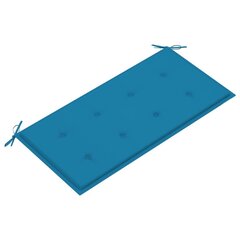 Dārza sols ar zilu matraci , 112 cm цена и информация | Скамейки | 220.lv