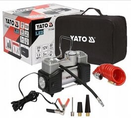 Автомобильный компрессор Yato со светодиодной лампой 12 В 250 Вт, YT-73462 цена и информация | Компрессоры | 220.lv