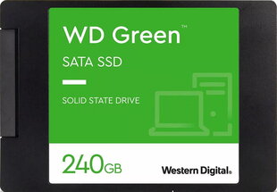 SSD diskdziņš|WESTERN DIGITAL|zaļš|240 GB|SATA 3.0|SLC|lasīšanas ātrums 545 MB/sec|2,5"|MTBF 1000000 stundas|WDS240G3G0A cena un informācija | Iekšējie cietie diski (HDD, SSD, Hybrid) | 220.lv