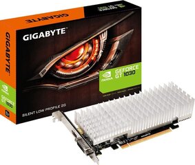 Gigabyte GeForce GT 1030 Silent Low Profile 2G, 2GB, DVI/HDMI cena un informācija | Videokartes (GPU) | 220.lv