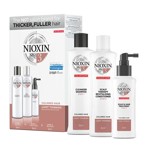 Komplekts plāniem, krāsotiem matiem Nioxin System 3: šampūns 150 ml + kondicionieris 150 + serums 50 ml цена и информация | Šampūni | 220.lv