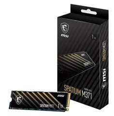 SSD|MSI| SPATIJS M371|1TB| M.2| PCIE| NVMe|3D NAND| Rakstīšanas ātrums 1700 MBytes/sek| Nolasīšanas ātrums 2350 MBytes/sek|2.15mm| TBW 210 TB| MTBF 1500000 stundas| S78-440L870-P83 cena un informācija | Iekšējie cietie diski (HDD, SSD, Hybrid) | 220.lv