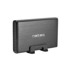 Natec RHINO External USB 3.0 enclosure for 3.5'' SATA HDDs, black aluminum cena un informācija | Iekšējie cietie diski (HDD, SSD, Hybrid) | 220.lv