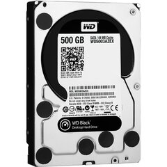 Western Digital WD5003AZEX Black HDD 500 GB 2.5" 7200RPM SATA3 64 MB cena un informācija | Iekšējie cietie diski (HDD, SSD, Hybrid) | 220.lv