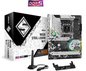 ASRock B650E Steel Legend WiFi, ATX, AM5, DDR5 cena un informācija | Mātesplates | 220.lv