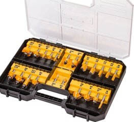 Frēzgalvu komplekts 22gab. 8mm DeWALT DT90017-QZ cena un informācija | Frēzes | 220.lv