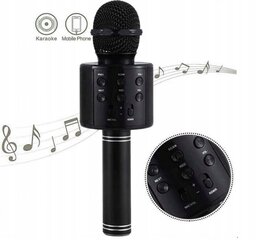 Karaoke rotaļlietu mikrofons WS-858, melns цена и информация | Развивающие игрушки | 220.lv