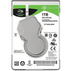 Seagate — BarraCuda, 1 ТБ, 2,5'' 128 МБ ST1000LM048 цена и информация | Внутренние жёсткие диски (HDD, SSD, Hybrid) | 220.lv