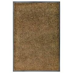 durvju paklājs, mazgājams, brūns, 60x90 cm цена и информация | Придверные коврики | 220.lv