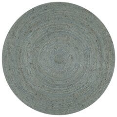 paklājs, 150 cm, roku darbs, apaļš, džuta, olīvu zaļš cena un informācija | Paklāji | 220.lv