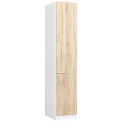 Высокий кухонный шкафчик NORE Lima S40/205, белый/дубовый цена и информация | Кухонные шкафчики | 220.lv
