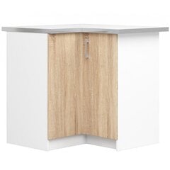 Угловой кухонный шкафчик NORE Lima S90/90N, белый/дубовый цена и информация | Кухонные шкафчики | 220.lv