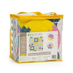 Paklājiņš-puzle ar sieniņām Ecotoys 121,5 x 121,5 cm, 25 d. cena un informācija | Attīstošie paklājiņi | 220.lv