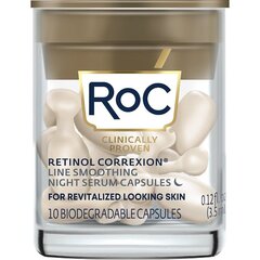 Nakts sejas serums RoC Retinol Correxion, 10 kapsulas cena un informācija | Serumi sejai, eļļas | 220.lv