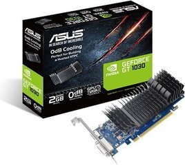 Asus GT 1030 2GB GDDR5 (64 бит), DVI-D, HDMI, BOX (GT1030-SL-2G-BRK) цена и информация | Видеокарты (GPU) | 220.lv