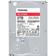 Toshiba HDD P300 BULK 3.5 2TB SATA 7200RPM 64MB cena un informācija | Iekšējie cietie diski (HDD, SSD, Hybrid) | 220.lv