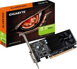 Видеокарта Gigabyte GeForce GT 1030 2 ГБ GDDR5 (64 бит), DVI-D, HDMI, BOX (GV-N1030D5-2GL) цена и информация | Видеокарты (GPU) | 220.lv