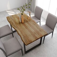 virtuves galds, 160x80x76 cm, akācijas masīvkoks cena un informācija | Virtuves galdi, ēdamgaldi | 220.lv