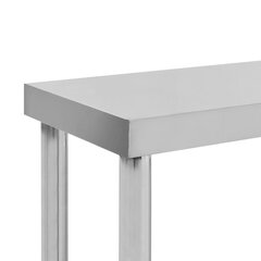 2-līmeņu galda virsplaukts, 120x30x65 cm, nerūsējošs tērauds cena un informācija | Virtuves furnitūra | 220.lv