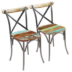 Обеденные стулья, 2 шт., массив переработанной древесины, 51 x 52 x 84 см цена и информация | Стулья для кухни и столовой | 220.lv