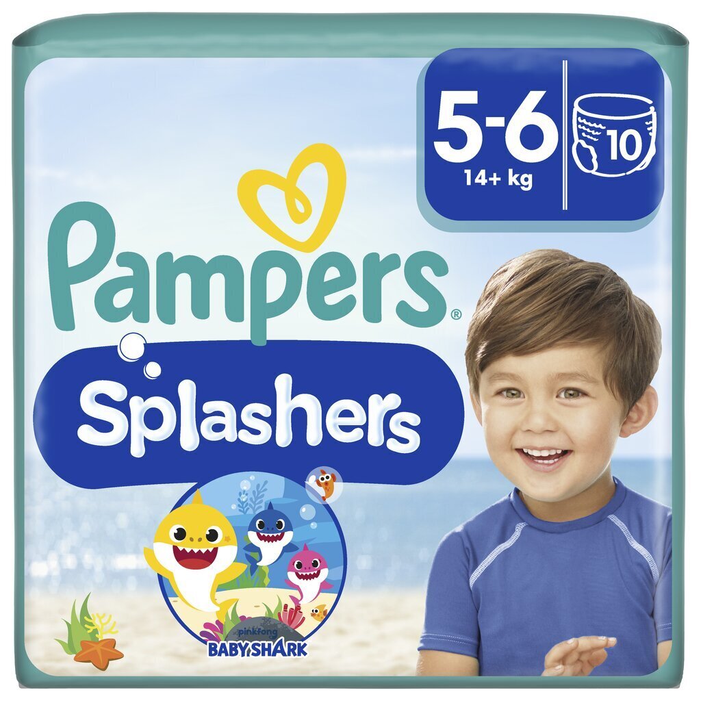 Autiņbiksītes PAMPERS Pants Splashers, 5 izmērs 14+ kg, 10 gab. цена и информация | Autiņbiksītes | 220.lv