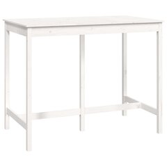 Bāra galds (140x80x110 cm), balts cena un informācija | Virtuves galdi, ēdamgaldi | 220.lv