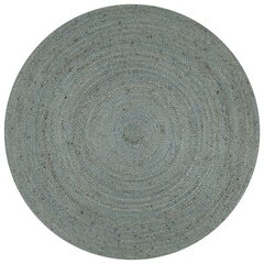 paklājs, 120 cm, roku darbs, apaļš, džuta, olīvu zaļš cena un informācija | Paklāji | 220.lv