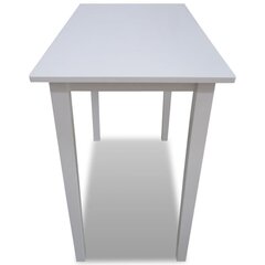 Деревянный барный столик, белый цена и информация | Кухонные и обеденные столы | 220.lv