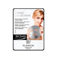 Izgaismojošs sejas maska ar platīnu un hialuronskābi Iroha Divine Collection Foil Tissue Hydra Glowing cena un informācija | Sejas maskas, acu maskas | 220.lv