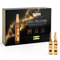 Nakts serums Isdin Isdinceutics Flavo-C Melatonin Repair Night Serum, 30x2 ml cena un informācija | Serumi sejai, eļļas | 220.lv