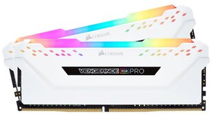 Corsair Vengeance RGB PRO DDR4, 2x8GB, 3000MHz, CL15 (CMW16GX4M2C3000C15W) cena un informācija | Operatīvā atmiņa (RAM) | 220.lv