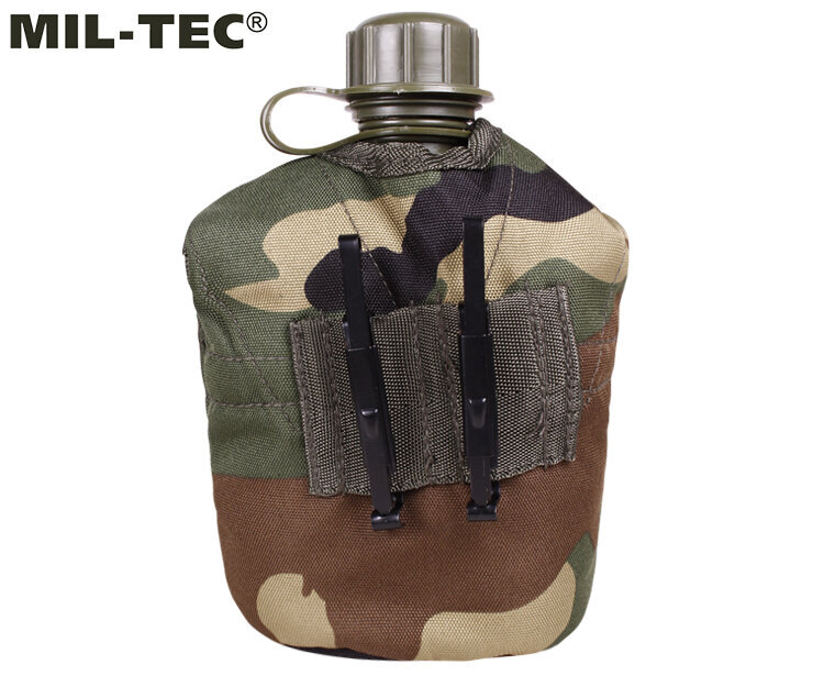 Tūristu ūdens pudele Mil-Tec Woodland LC2 US, 1000 ml cena un informācija | Ūdens pudeles | 220.lv