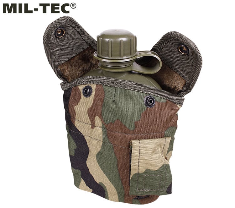 Tūristu ūdens pudele Mil-Tec Woodland LC2 US, 1000 ml cena un informācija | Ūdens pudeles | 220.lv