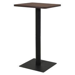 bistro galds, 60x60x107 cm, tumša pelnu krāsa cena un informācija | Virtuves galdi, ēdamgaldi | 220.lv