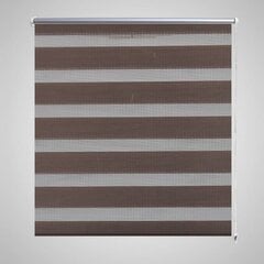 Rullo žalūzijas Zebra, 60 x 120 cm, kafijas krāsas цена и информация | Рулонные шторы | 220.lv