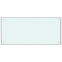 virtuves sienas panelis, 90x40 cm, rūdīts stikls, balts cena un informācija | Virtuves furnitūra | 220.lv