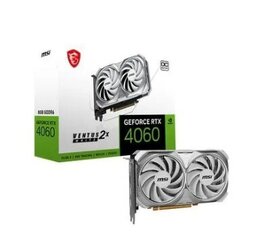 MSI GeForce RTX 4060 Ventus 2X White 8G OC cena un informācija | Videokartes (GPU) | 220.lv