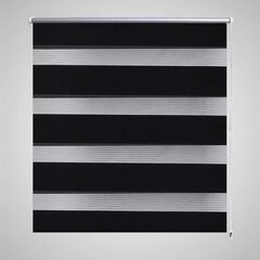 Rullo žalūzijas Zebra, 80 x 175 cm, melnas цена и информация | Рулонные шторы | 220.lv