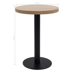 bistro galds, gaiši brūns, 60 cm, MDF cena un informācija | Virtuves galdi, ēdamgaldi | 220.lv