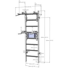 Гимнастическая стенка BenchK 232W, белая/коричневая цена и информация | Шведские стенки | 220.lv